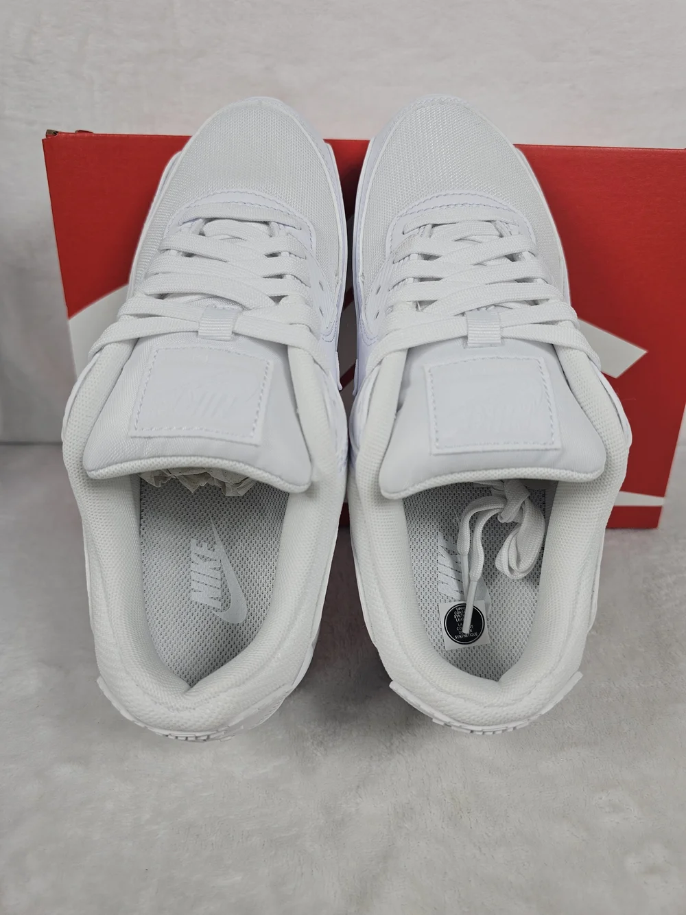 Nike Air Max 90 Triple White DH8010-100 Womens Running Shoes Sneakers Size 7.5
